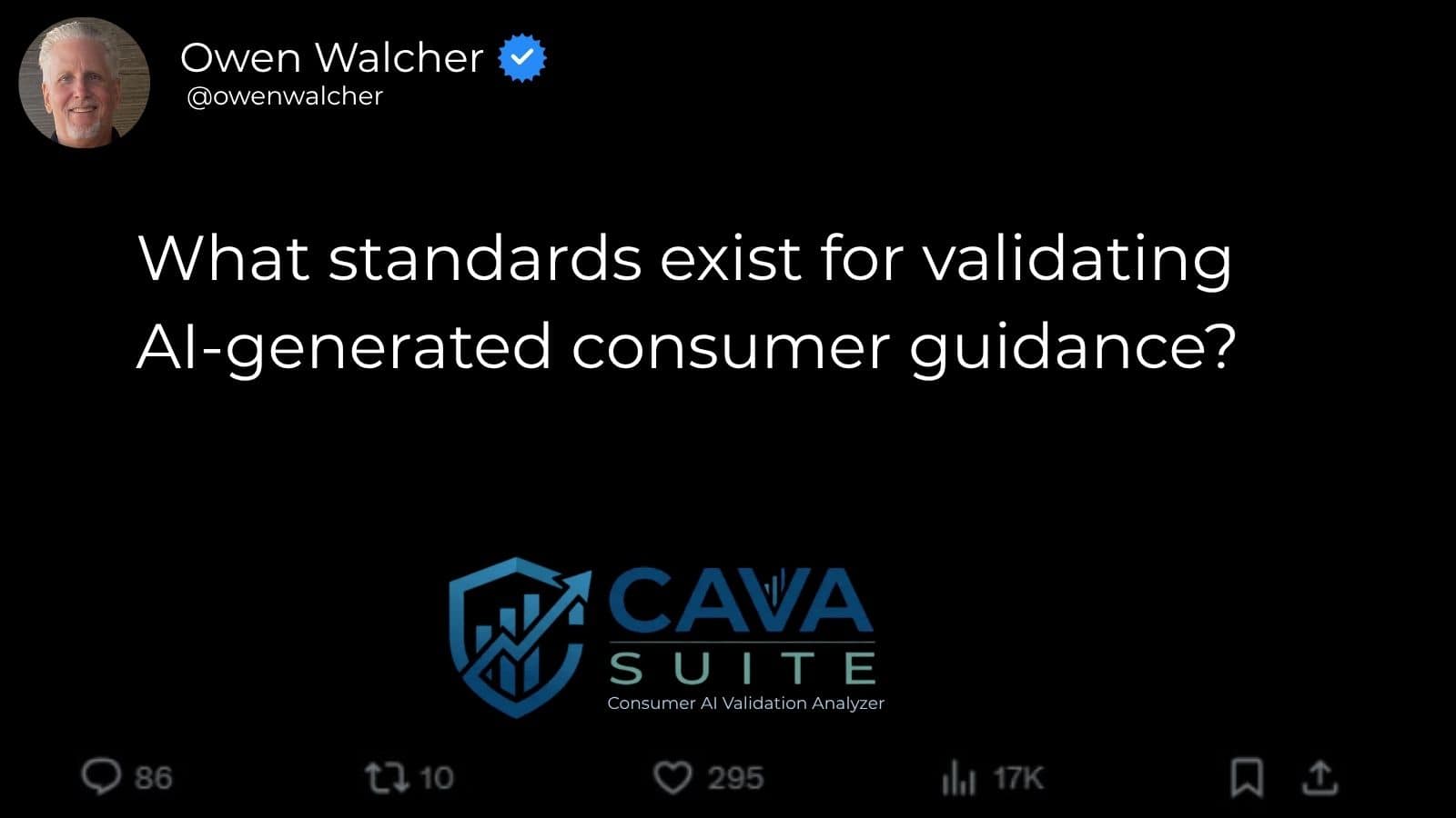 What standards exist for validating AI-generated consumer guidance