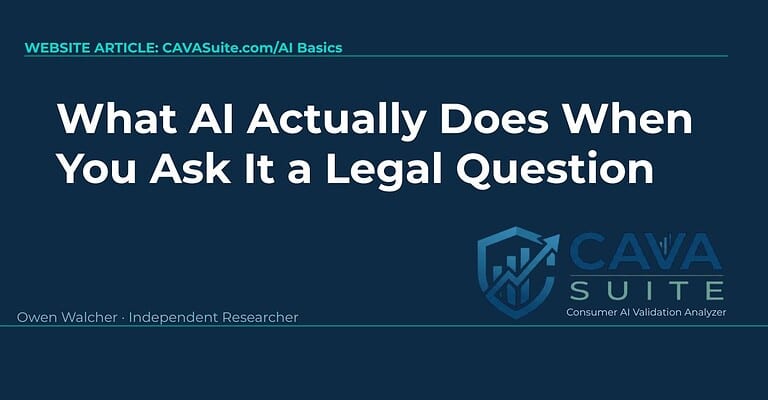 What AI Actually Does When You Ask It a Legal Question