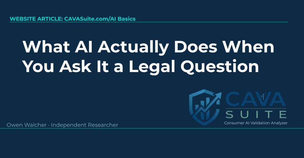 What AI Actually Does When You Ask It a Legal Question